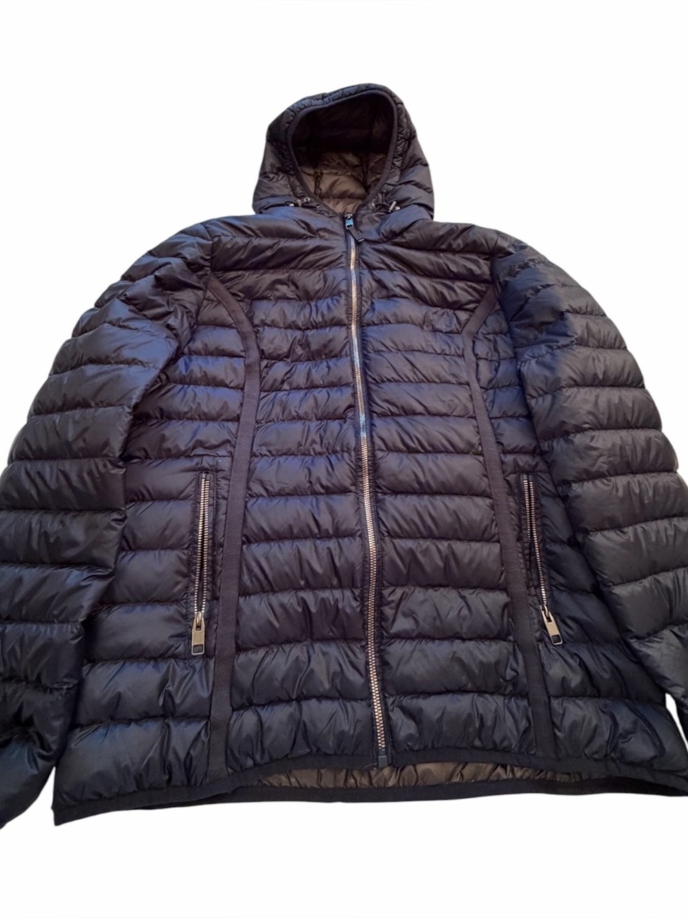 Gina Benotti Black Quilted Hooded Puffer Jacket-Size 42-Medium